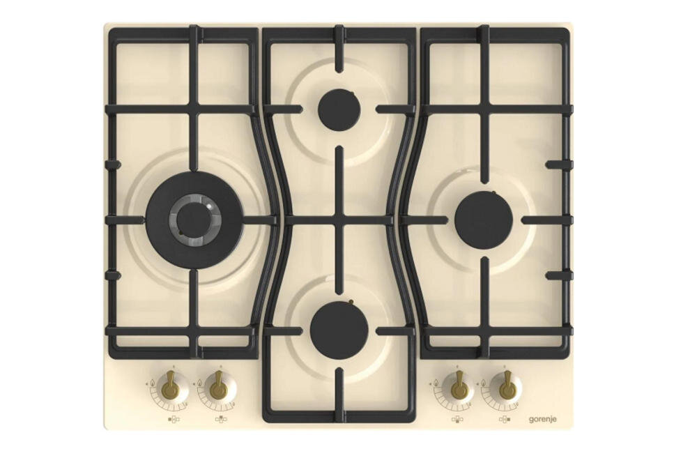 GORENJE-GT642AB płyta gazowa żeliwny ruszt pole grzewcze stal