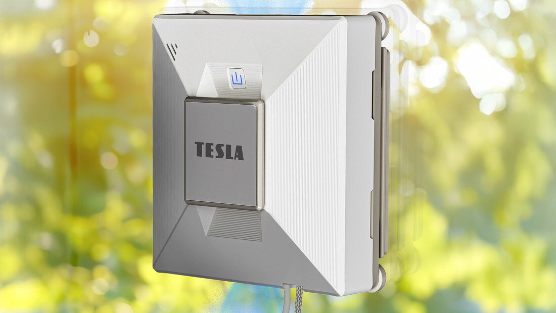 Robot do mycia okien TESLA RoboStar W800 wygląd design prezentacja wizualizacja Czyste okna bez wysiłku