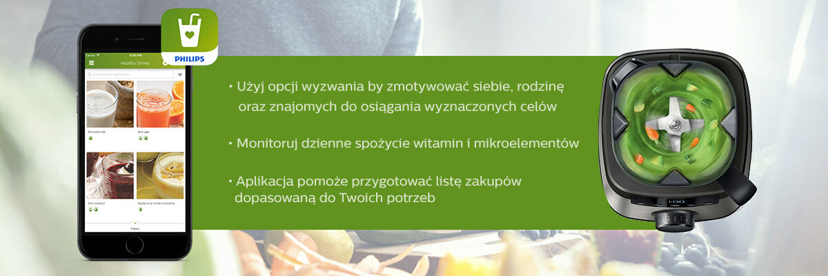 Philips Blender Aplikacja 1200 Philips Blender Aplikacja 1200