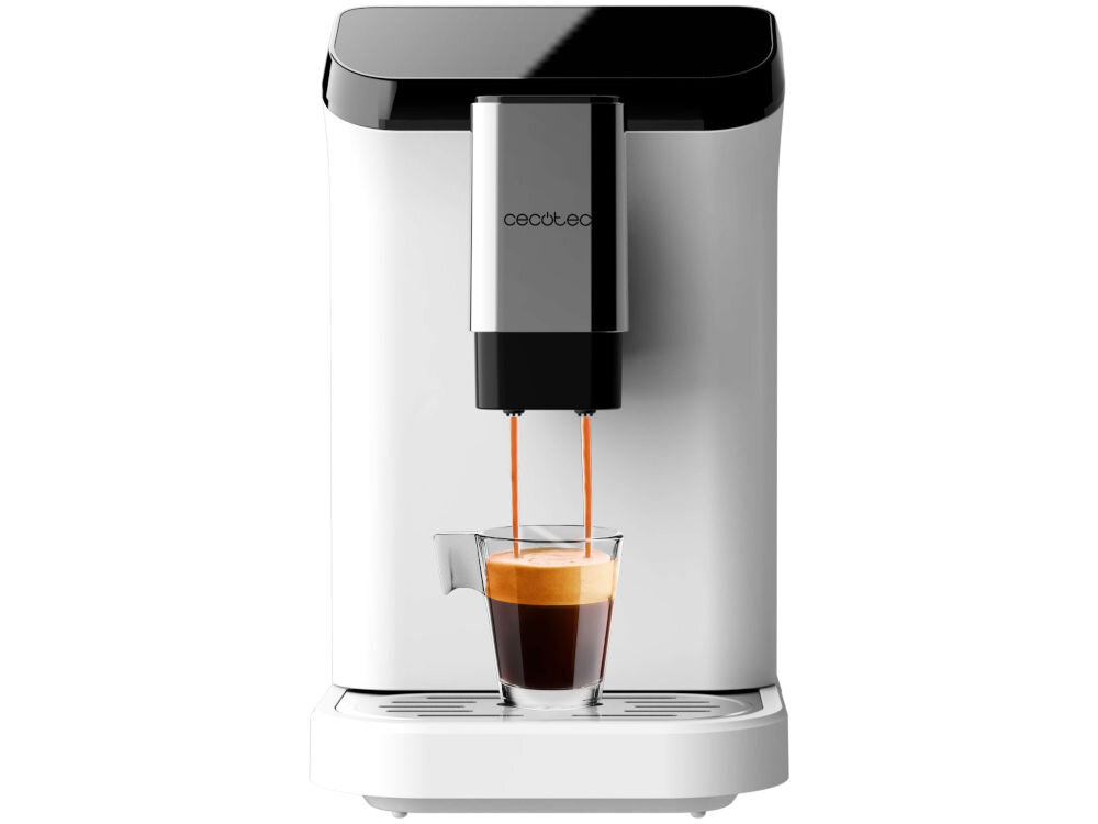 Ekspres CECOTEC Cremmaet Macchia Biały łatwo wyjmowany młynek zachowanie wydajności urządzenia prosta konserwacja swieży aromatyczny smak kawy 