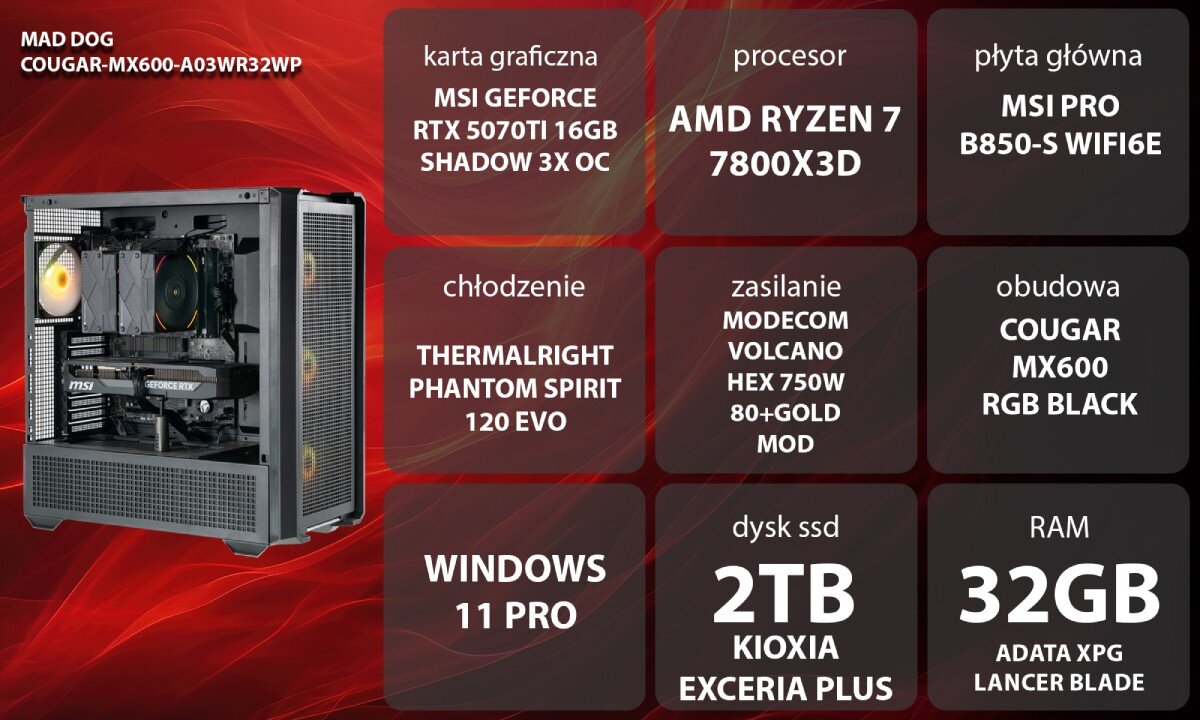 Osoba siedzi przy biurku z komputerem do gier, nosząc słuchawki i używając klawiatury. W tle widoczne jest logo media expert w kształcie żółtego koła z czarnym trójkątem.