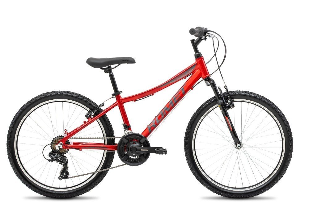 Rower młodzieżowy ROMET Rambler Jr 24130732-A 24 cale dla chłopca Czerwono-grafitowy 