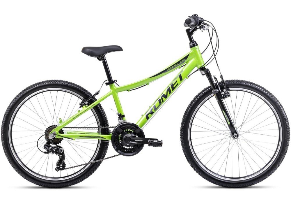 Rower młodzieżowy ROMET Rambler Jr 24130731-B 24 cale dla chłopca Zielono-grafitowy