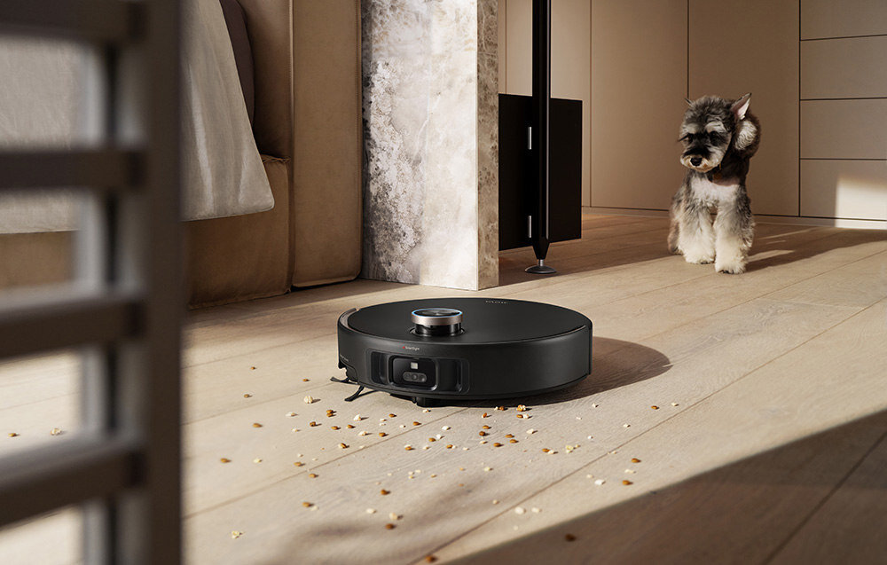 Robot sprzątający MOVA V50 Ultra Complete Czarny Pielęgnacja bez dotykania kurzu JetSpray Dryboard™ suszenie UV automatyczne opróżnianie worek pojemność czas sterylizacja UV suszenie temperatura