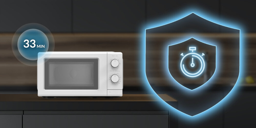 KUCHENKA MIKROFALOWA MIDEA 19L MD-MP012MK-WH inteligentny timer czas automatyczne wyłączanie zapobiega przegrzaniu odporne na niestabilne zasilanie