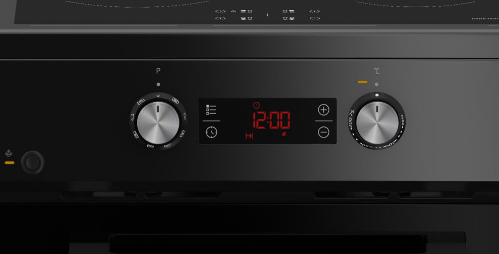 KUCHNIA BEKO FSM59305BDT Wyświetlacz elektroniczny design wygląd pokrętła