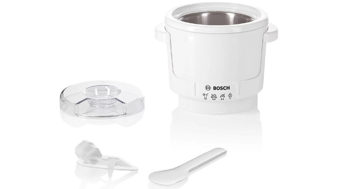 Przystawka do lodow BOSCH MUZ5EB2 do robotow MUM5 wyposazenie zestaw akcesoria komplet lopatka przezroczysta pokrywa do pojemnika