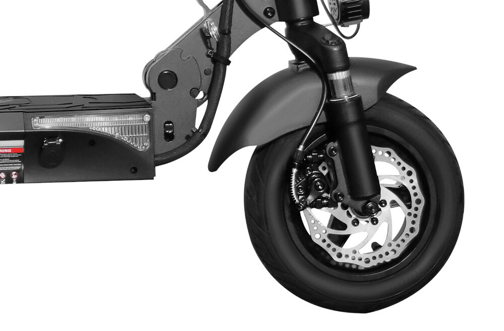 Hulajnoga elektryczna RUPTOR R1 V2 10 80 km 500W 10 Czarny kola duze 10-calowe opony bezdetkowe stabilnosc amortyzacja wahaczowe zawieszenie minimalizowanie wstrzasow nierownosci