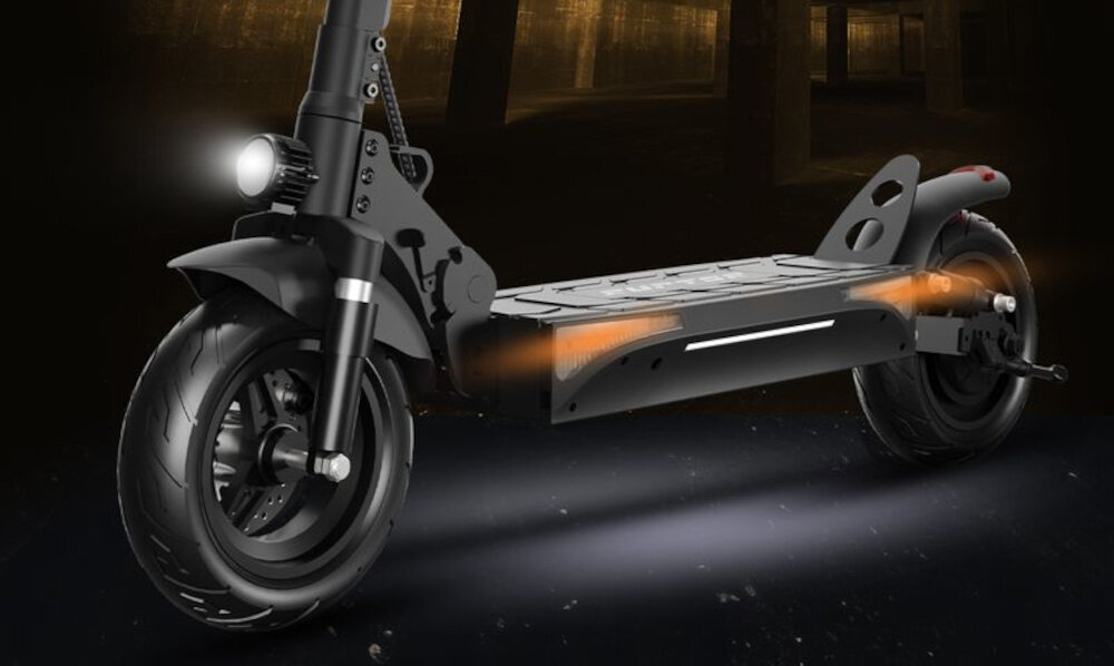 Hulajnoga elektryczna RUPTOR R1 V2 10 80 km 500W 10 Czarny oswietlenie przednie tylne swiatlo bezpieczenstwo kierunkowskazy