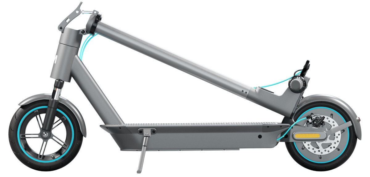Hulajnoga elektryczna MOTUS Scooty 10 Plus Grafitowy skladana konstrukcja bezpieczna w transporcie
