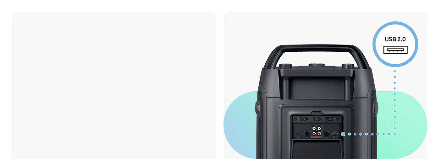 TV in living room displaying gaming scene plays sound via two connected Sound Towers on each side, as shown by soundwaves.