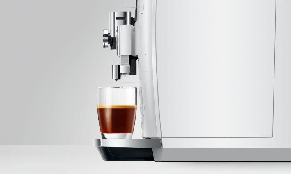 Ekspres JURA J8 Piano White (EA) Proces Ekstrakcji Pulsacyjnej (P.E.P.®) smak aromat kolor gesta crema