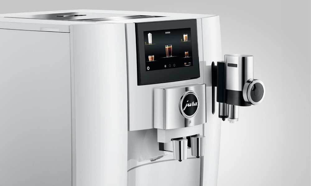 Ekspres JURA J8 Piano White (EA) przejrzystość symetria
