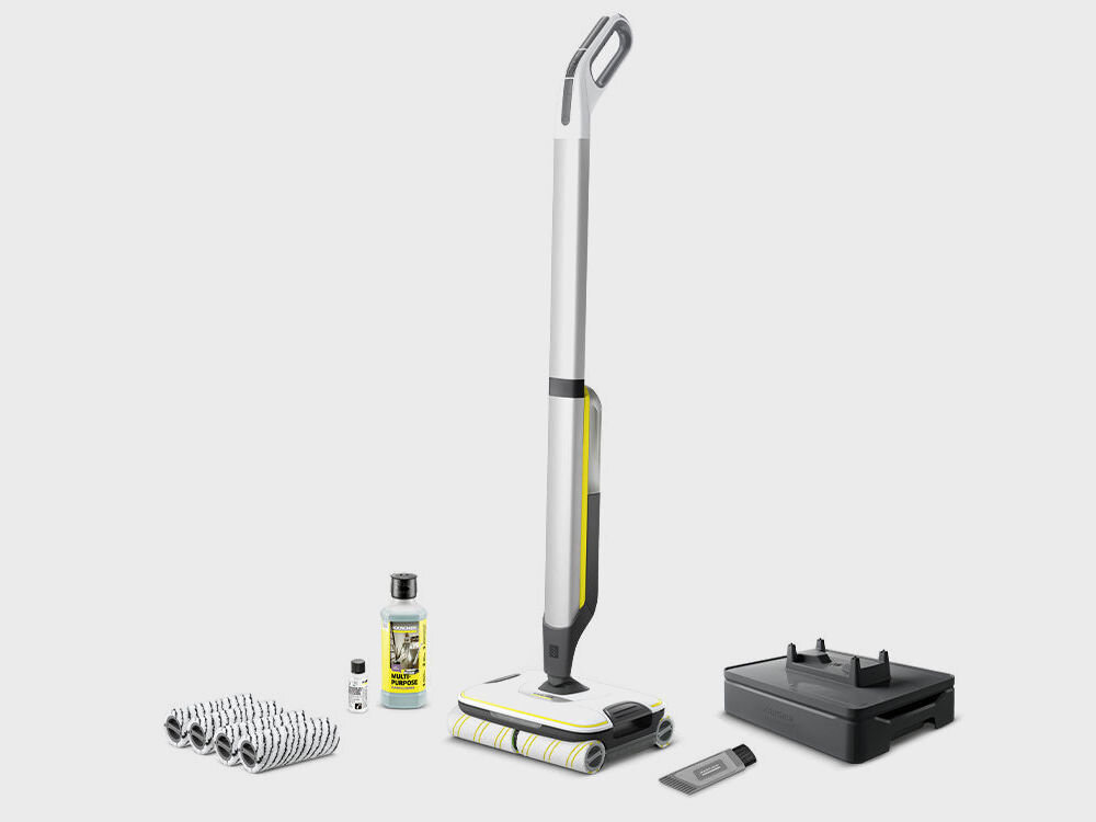 Mop elektryczny KARCHER FC 7 Cordless Plus Stone 1.055-716.0 zawartość opakowania elementy