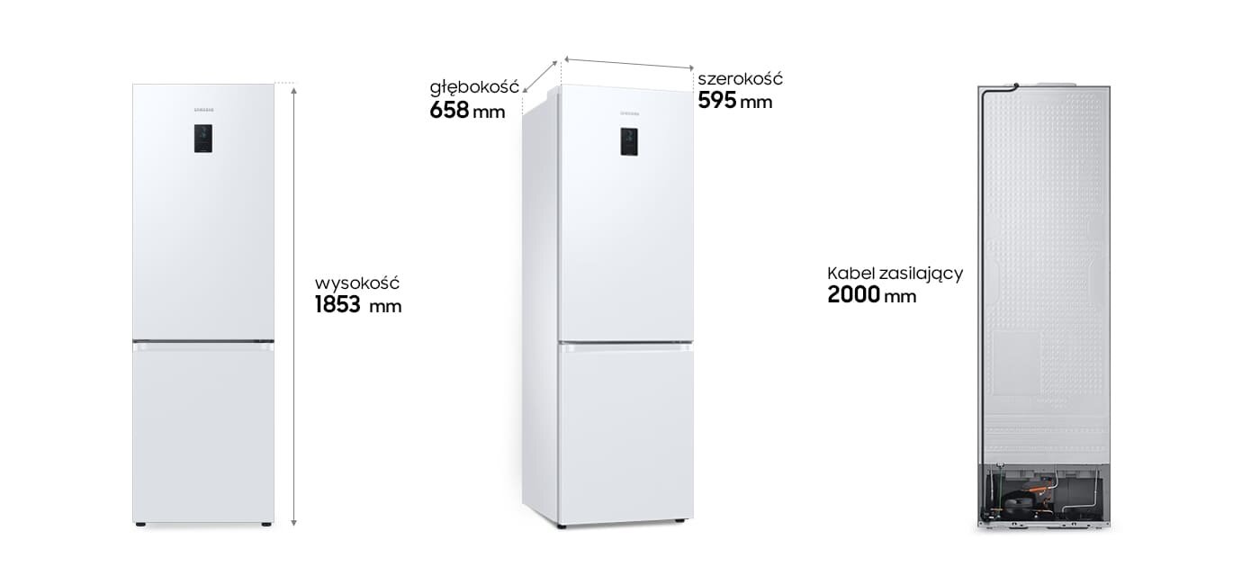 Zobacz, jakie wymiary ma lodówka RB34C671EWW