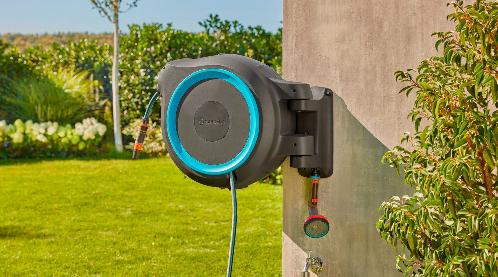 Bęben naścienny GARDENA PowerRoll XL 18640-20 do nawadniania ogrodu prosty wygodny niezawodny