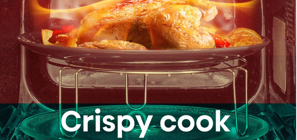 KUCHNIA MIKROFALOWA HISENSE H20MOWP1HG funkcja Grill pieczenie równomierne rozprowadzanie ciepła chrupiące miękkie wygoda szybkie przygotowywanie