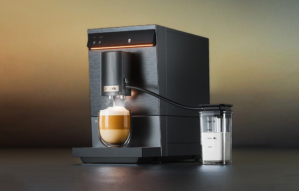 Ekspres MOVA Virtuoso 10 Pro Czarny wygląd design tło wizualizacja Ulubiona kawa w Twoim domu