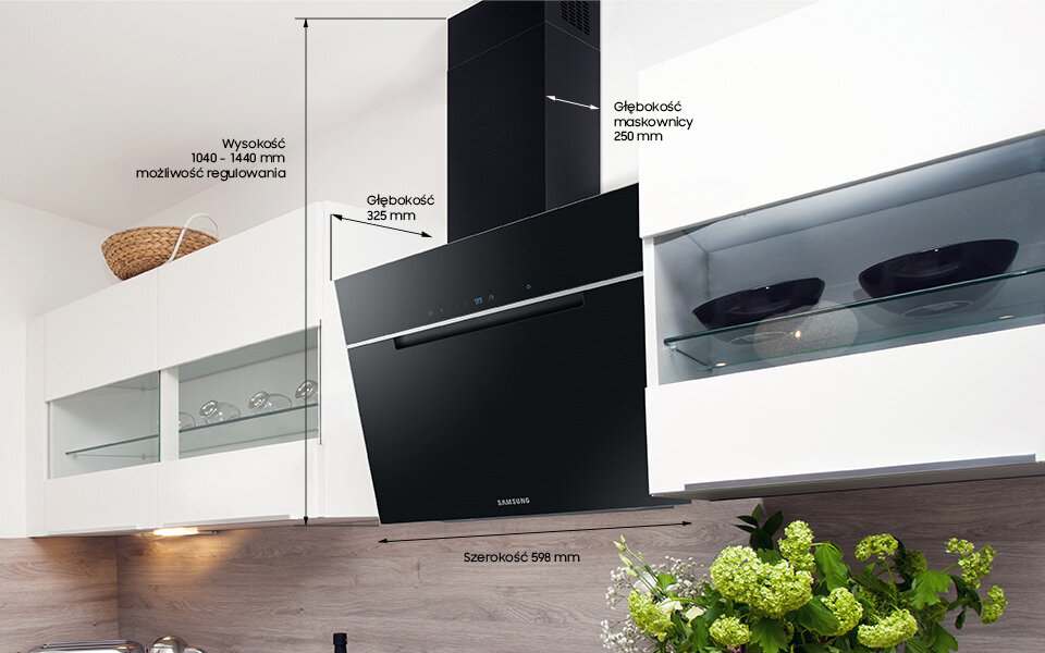 Media Expert - skośny okap - duże zdjęcia: filtr aluminiowy