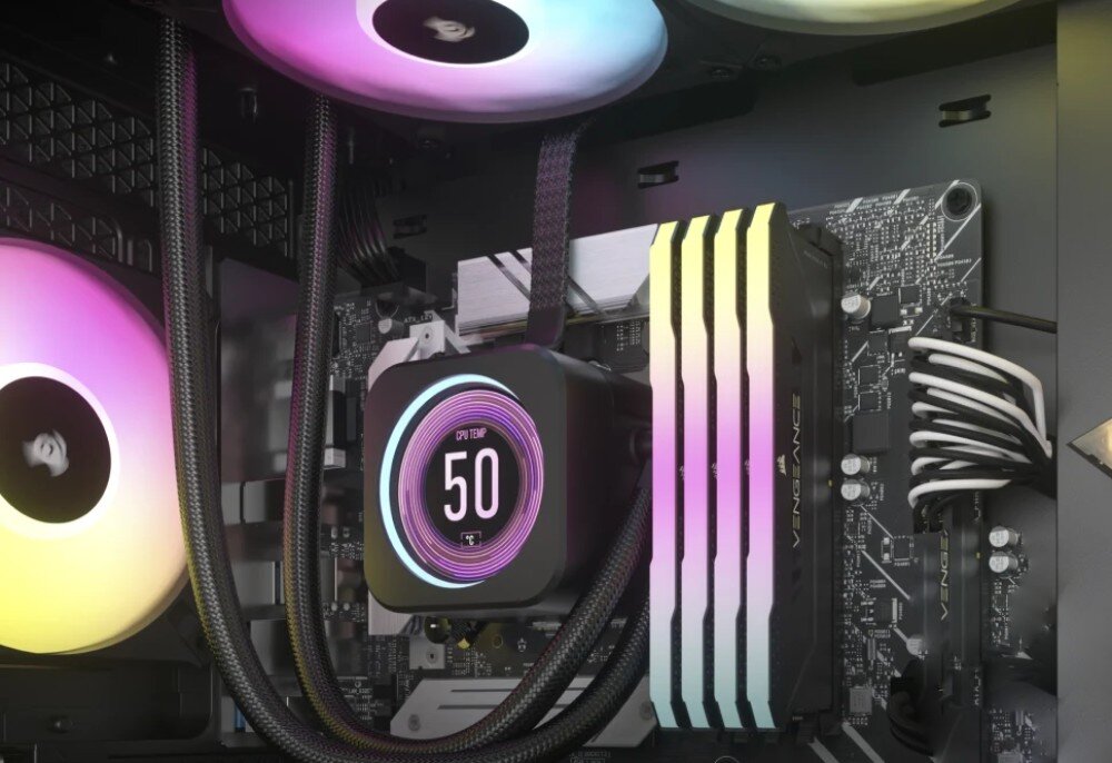 Chłodzenie wodne CORSAIR iCUE H170i Elite LCD opis