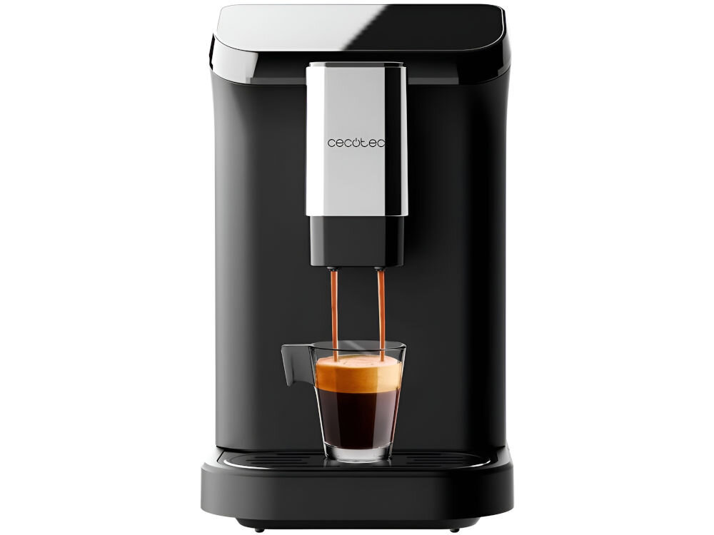 Ekspres CECOTEC Cremmaet Macchia Czarny łatwo wyjmowany młynek zachowanie wydajności urządzenia prosta konserwacja swieży aromatyczny smak kawy 