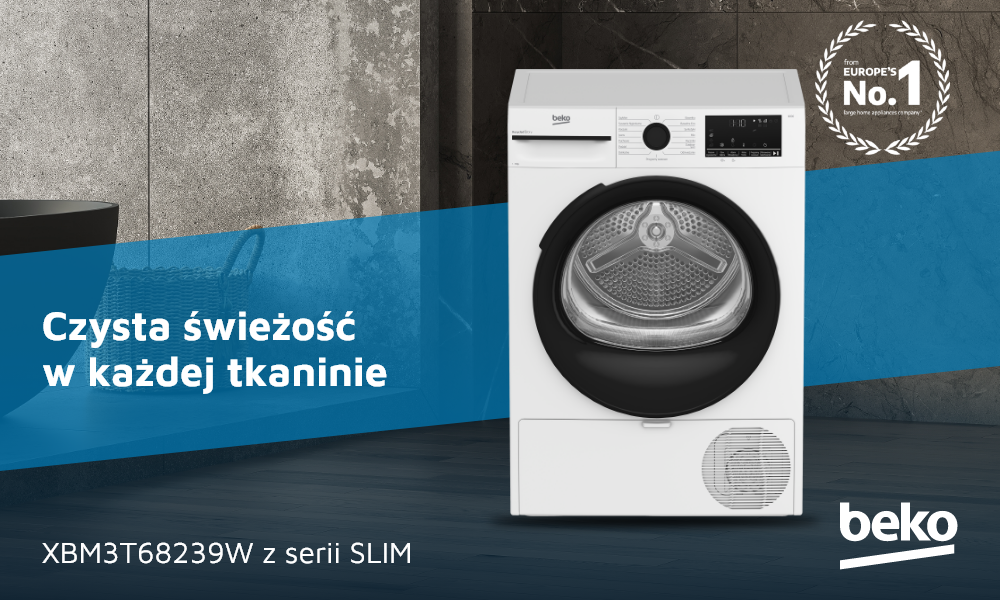 SUSZARKA BEKO XBM3T68239W wizualizacja baner top front panel logo model hasło