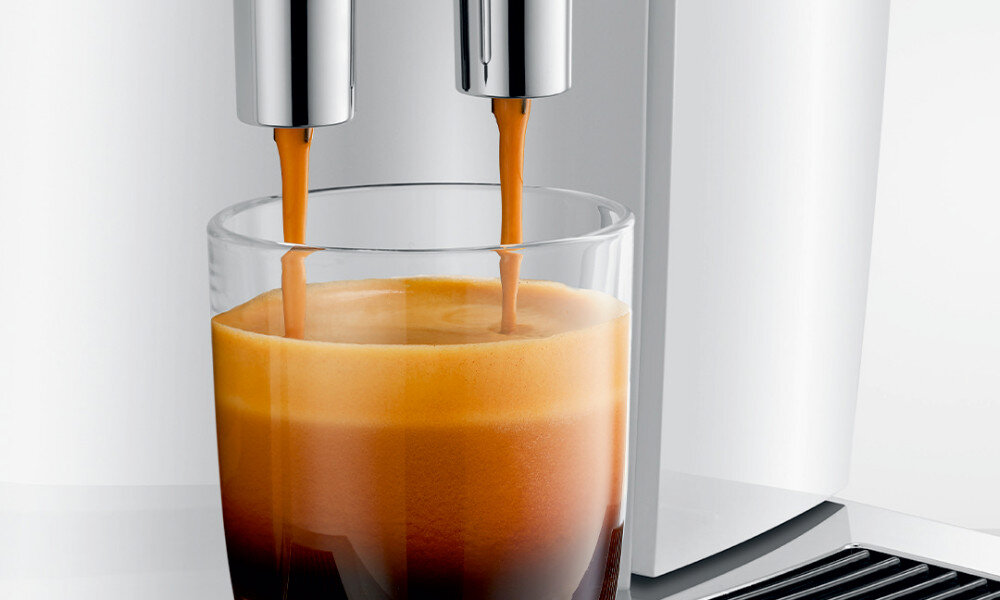 Ekspres JURA E8 Piano White (EC) Proces Ekstrakcji Pulsacyjnej (P.E.P.®) smak aromat pompa interwały