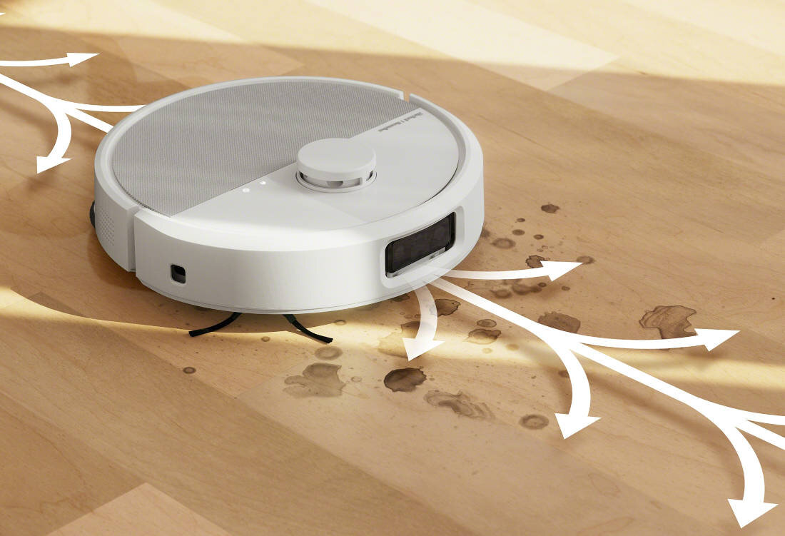 Robot sprzątający IROBOT Roomba Plus 505 Autowash Biały kurz zbiornik pojemność zanieczyszczenia poziom hałasu