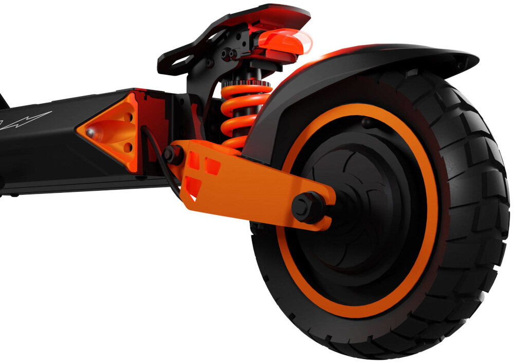 Hulajnoga elektryczna KAMIKAZE K1 Max Max 80km 2x1000W 10 cali Czarny zbliżenie na silnik dwa silniki o mocy 1000 W każdy cicha praca płynna kontrola prędkości maksymalna prędkość do 20 km/h