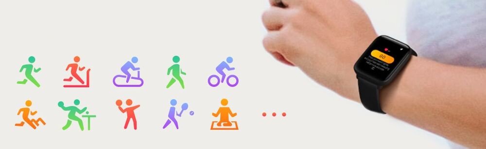 Smartwatch MIBRO C2    ekran bateria czujniki zdrowie sport pasek ładowanie pojemność rozdzielczość łączność sterowanie krew puls rozmowy smartfon aplikacja 