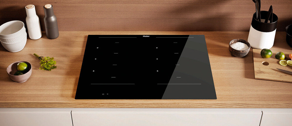 Płyta indukcyjna HAIER HAMT68IRB1S system Bionicook ułatwia gotowanie aplikaja hOn przepisy zdalne sterowanie inteligencja technologie