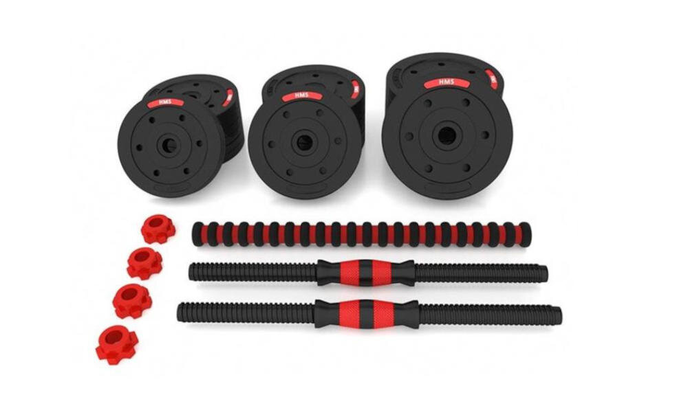 HMS zestaw sztangi talerze zaciski gryfy łączenie gryfy instrukcja gwarancja