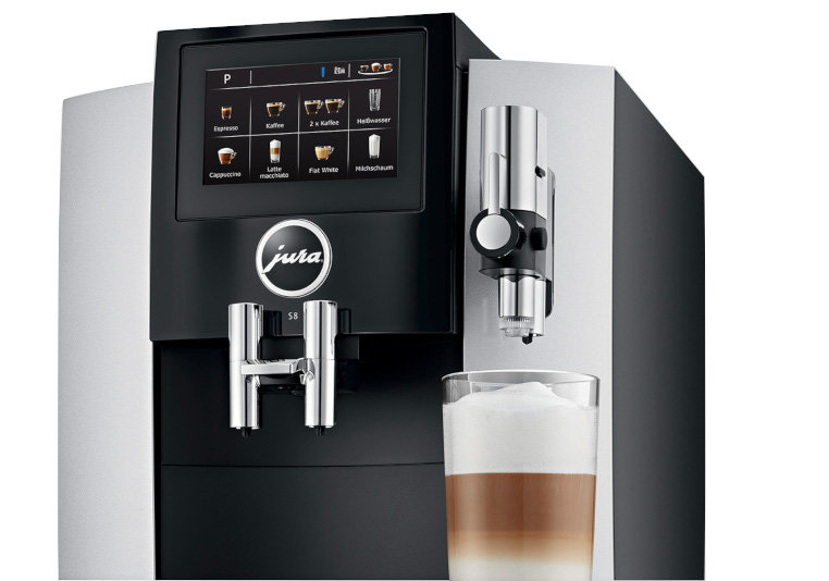 JURA S8 Moonlight Silver pianka mleka