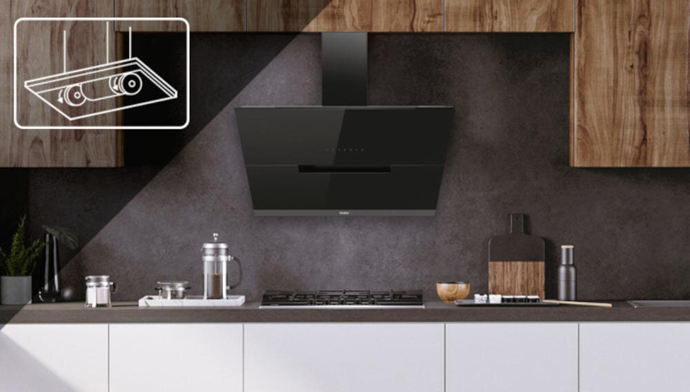 HAIER HADG9CS46BWIFI 90 nieprzyjemne zapachy filt węglowy aromat aktywny węgiel opary gotowanie