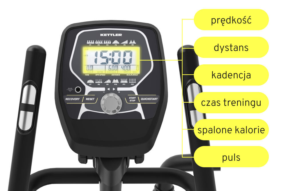 Orbitrek magnetyczny KETTLER Axos Elipso P komputer dane regulacja