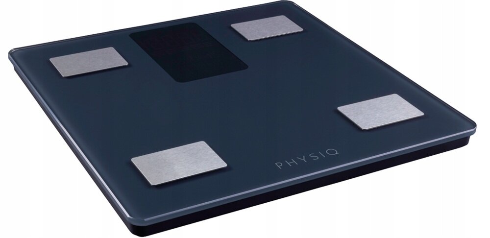 Waga łazienkowa PHYSIQ 2101 Czarny kolorowy ekran, 7 kluczowych parametrów, szybki dostep do informacji, oszczędność czasu