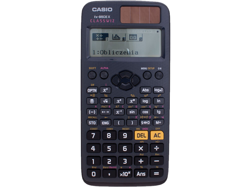 Kalkulator CASIO FX-85CEX Zasilanie bateryjne, 9 pamięci dopuszczony na maturę