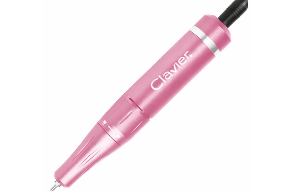 Frezarka do paznokci CLAVIER FX 1080 Różowy ergonomiczna rączka, dobrze lezy w dłoni, zapobiega nagrzewaniu