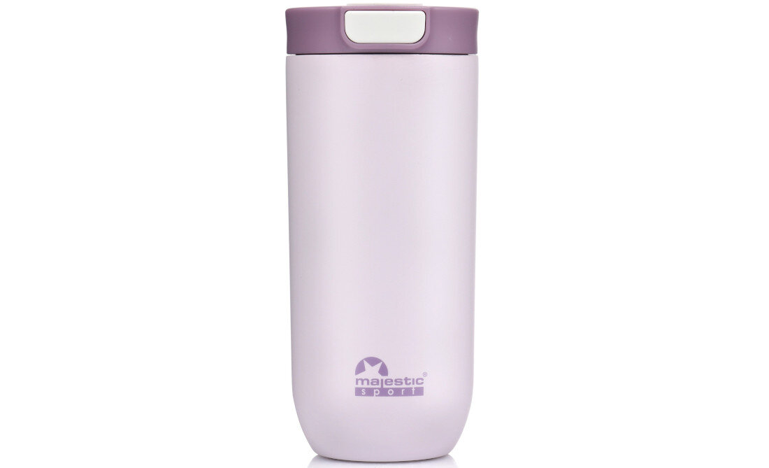 Kubek termiczny MAJESTIC SPORT Bullet Różowy 540 ml Stabilność i ochrona kubka Silikonowa, antypoślizgowa stopka