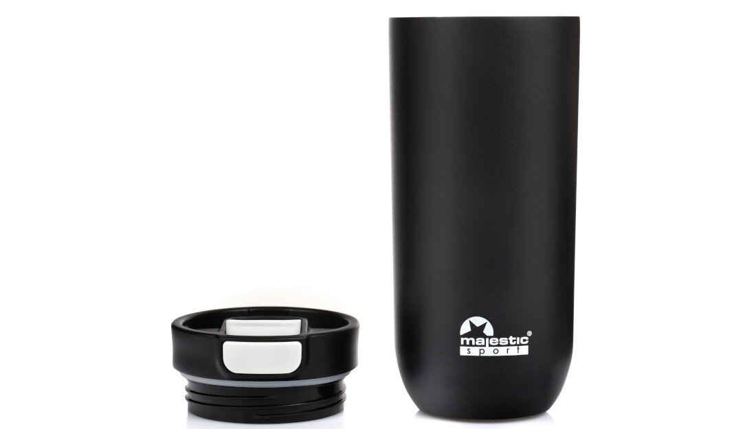 Kubek termiczny MAJESTIC SPORT Bullet Czarny 540 ml  Łatwe czyszczenie i użytkowanie nie nadaje się do mycia w zmywarce właściwości zalecenia Prosta budowa