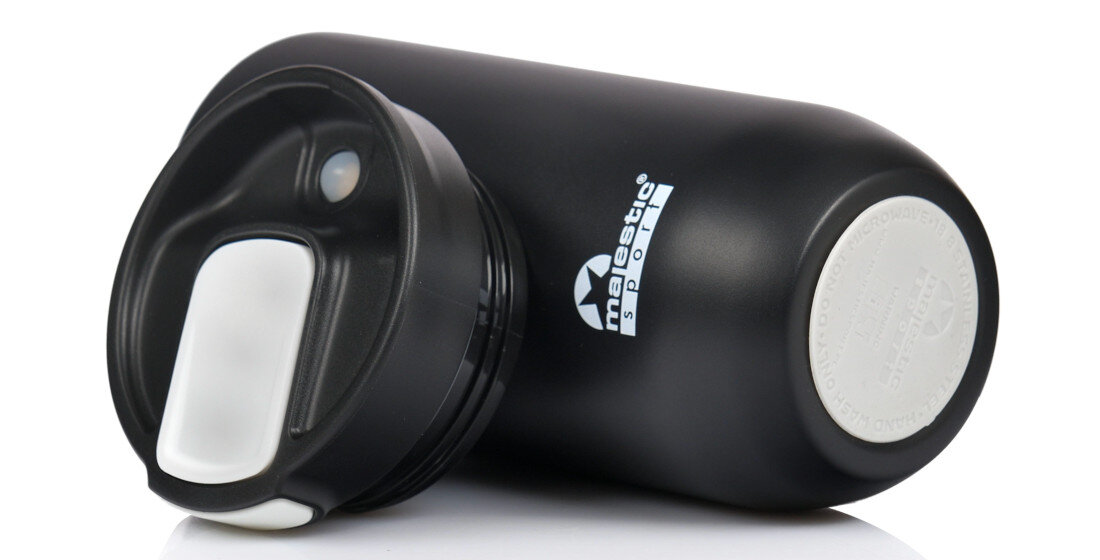 Kubek termiczny MAJESTIC SPORT Bullet Czarny 540 ml Lekka i trwała konstrukcja WAGA solidna konstrukcja