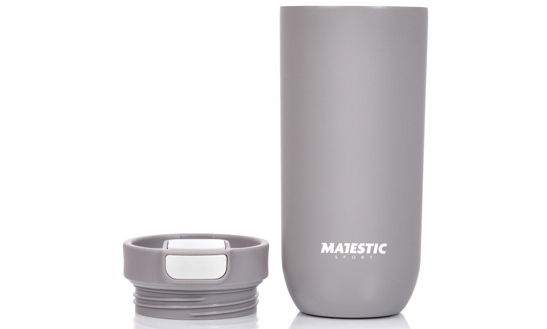 Kubek termiczny MAJESTIC SPORT Bullet Szary 540 ml  Łatwe czyszczenie i użytkowanie nie nadaje się do mycia w zmywarce właściwości zalecenia Prosta budowa