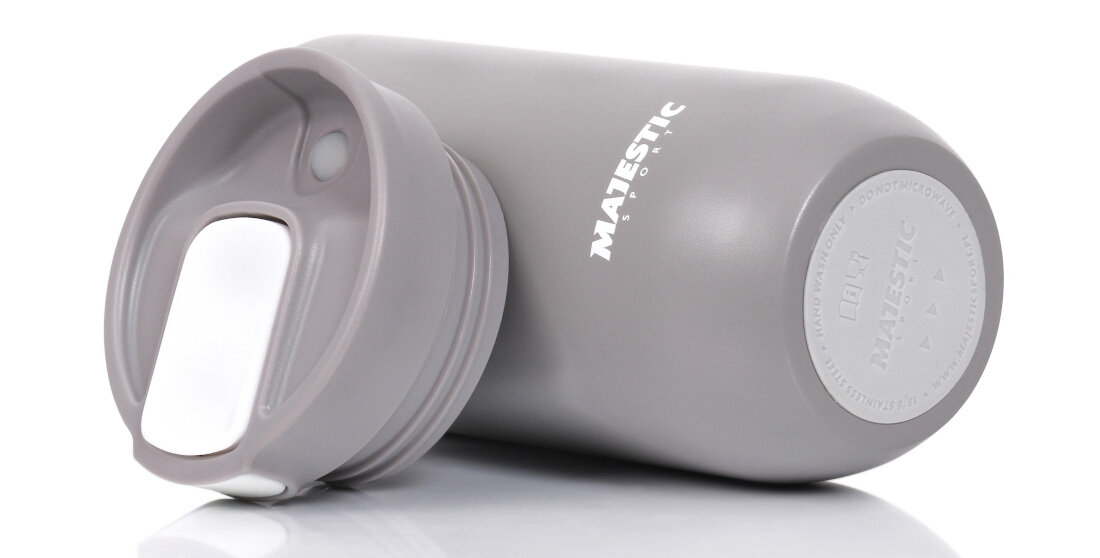 Kubek termiczny MAJESTIC SPORT Bullet Szary 540 ml Lekka i trwała konstrukcja WAGA solidna konstrukcja