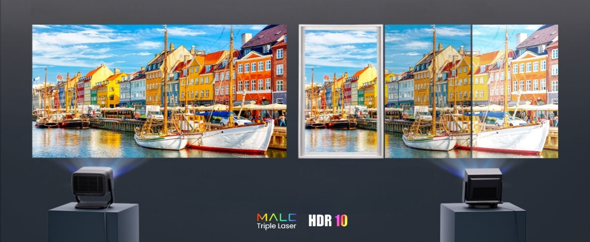 Projektor JMGO N1S Ultimate - Obraz 4K pełen szczegółów i żywych kolorów, 3500 ANSI LUMENÓW