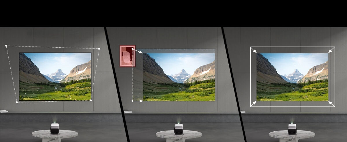 Projektor JMGO N1S Ultimate - Inteligentne dopasowanie obrazu dla pełnego komfortu