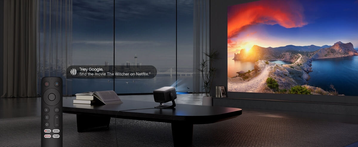 Projektor JMGO N1S Ultimate - Sterowanie głosowe z Asystentem Google