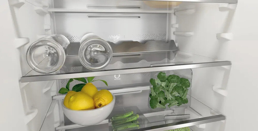 CHŁODZIARKA WHIRLPOOL WHC18 T333 półka butelki bezpieczne przechowywanie szkło