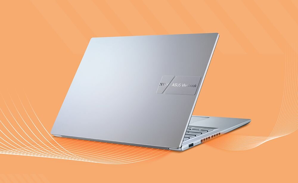 Schemat chłodzenia IceBlade w laptopie ASUS VivoBook 14 pokazuje przepływ powietrza podczas intensywnej pracy - IceBlade 
