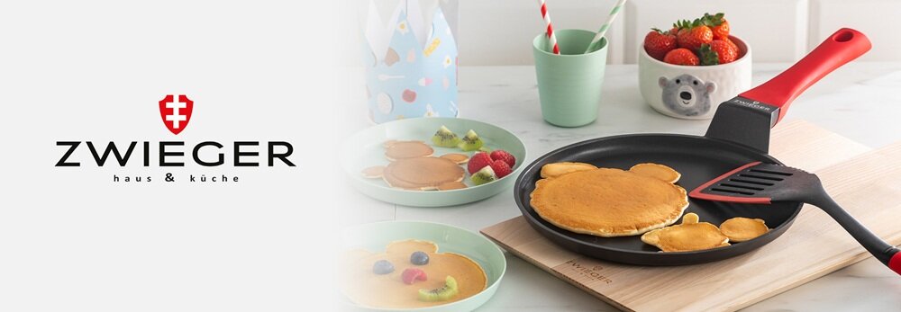 Patelnia do naleśników Zwieger Obsidian 26 cm odlewane aluminium, odpornośc na odkształcenia, żaroodporny lakier silikonowy