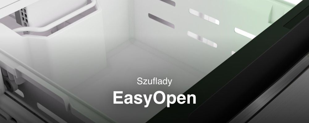 LODÓWKA BEKO B3RGNA354HXBR Szuflady EasyOpen łatwy dostęp komfort wygoda wysuwane szuflady